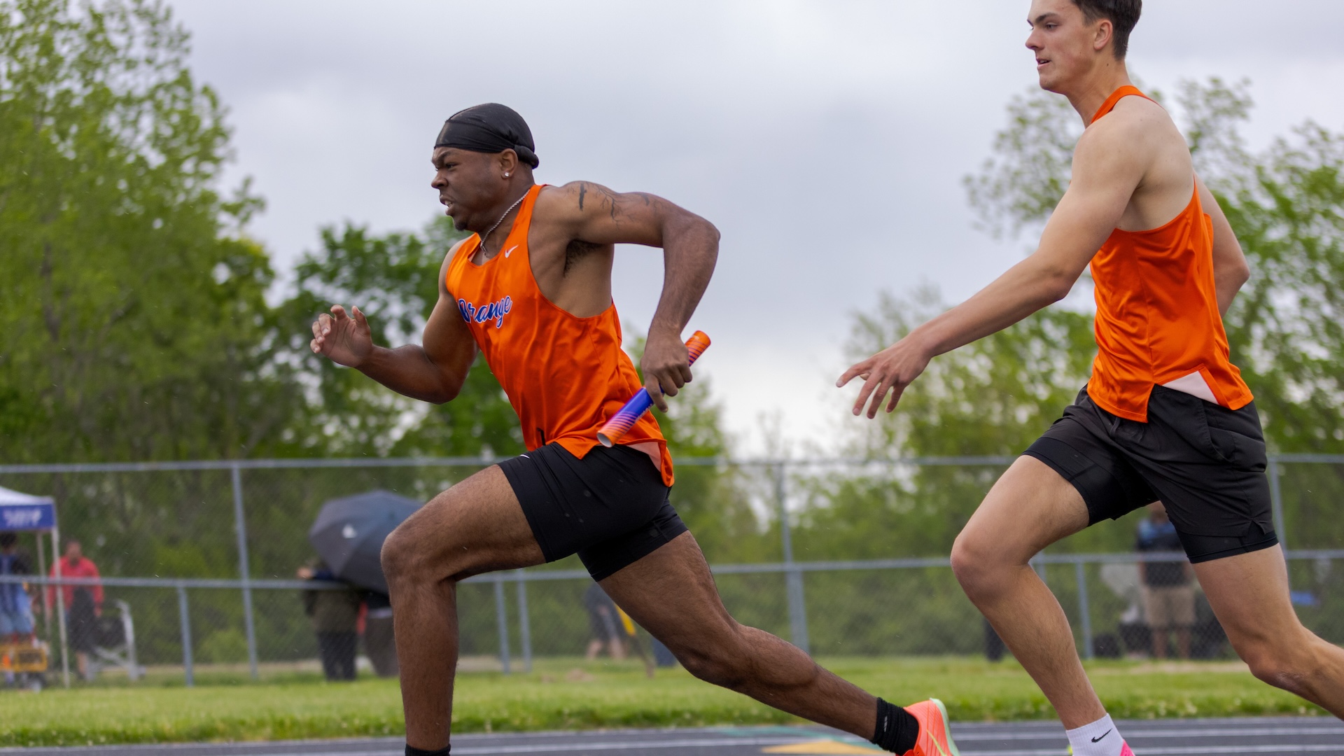 Runners at a central Ohio track meet
